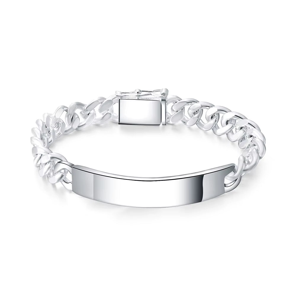 925 Silver Germany Bracelet with Geometric Design and 10mm Zircon