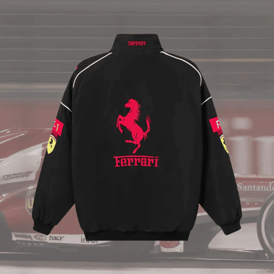 FERRARI F1 Vintage Jacke VOLL SCHWARZ