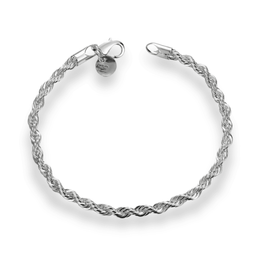 925 Silver Spain Twisted Bracelet with 4mm Zircon