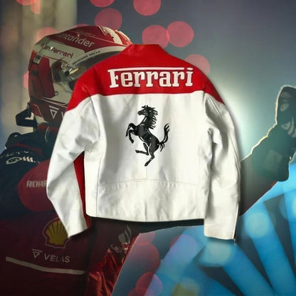 FERRARI F1 Vintage Jacke Weiß