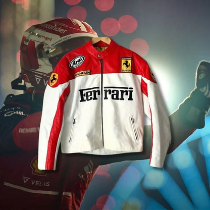 FERRARI F1 Vintage Jacke Weiß