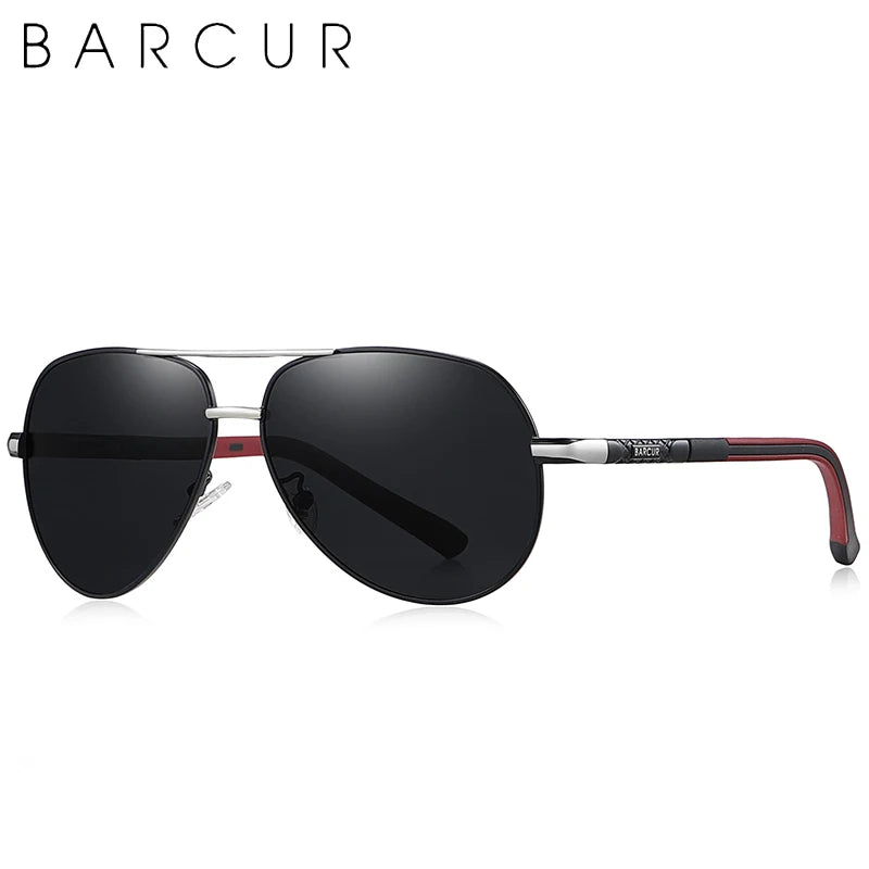 Lunettes de soleil Barcur Aviator Titanium - Polarisées